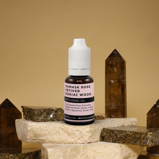 COCO by Stone - Diffusing Oil Diffusing Oil (Damask Rose | Vetiver | Guaiac Wood) COCO-DO-DRVGW 16 $ Lava Rock Diffusers Stone Candles Stew's Incense