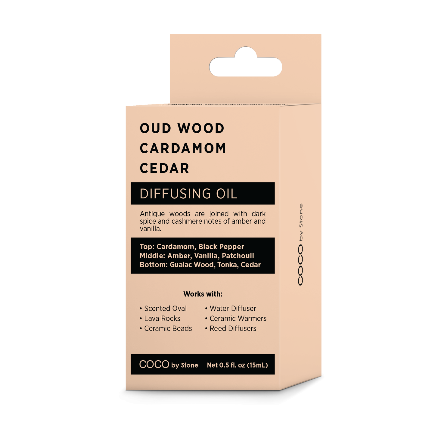 COCO by Stone - Diffusing Oil Diffusing Oil (Oud Wood | Cardamom | Cedar) COCO-DO-OCC 16 $ Lava Rock Diffusers Stone Candles Stew's Incense