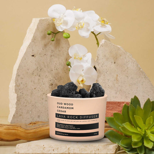 COCO Lava Rock Diffuser Lava Rock Diffuser (Oud Wood | Cardamom | Cedar) COCO-LRD-OCC 26 $ Lava Rock Diffusers Stone Candles Stew's Incense