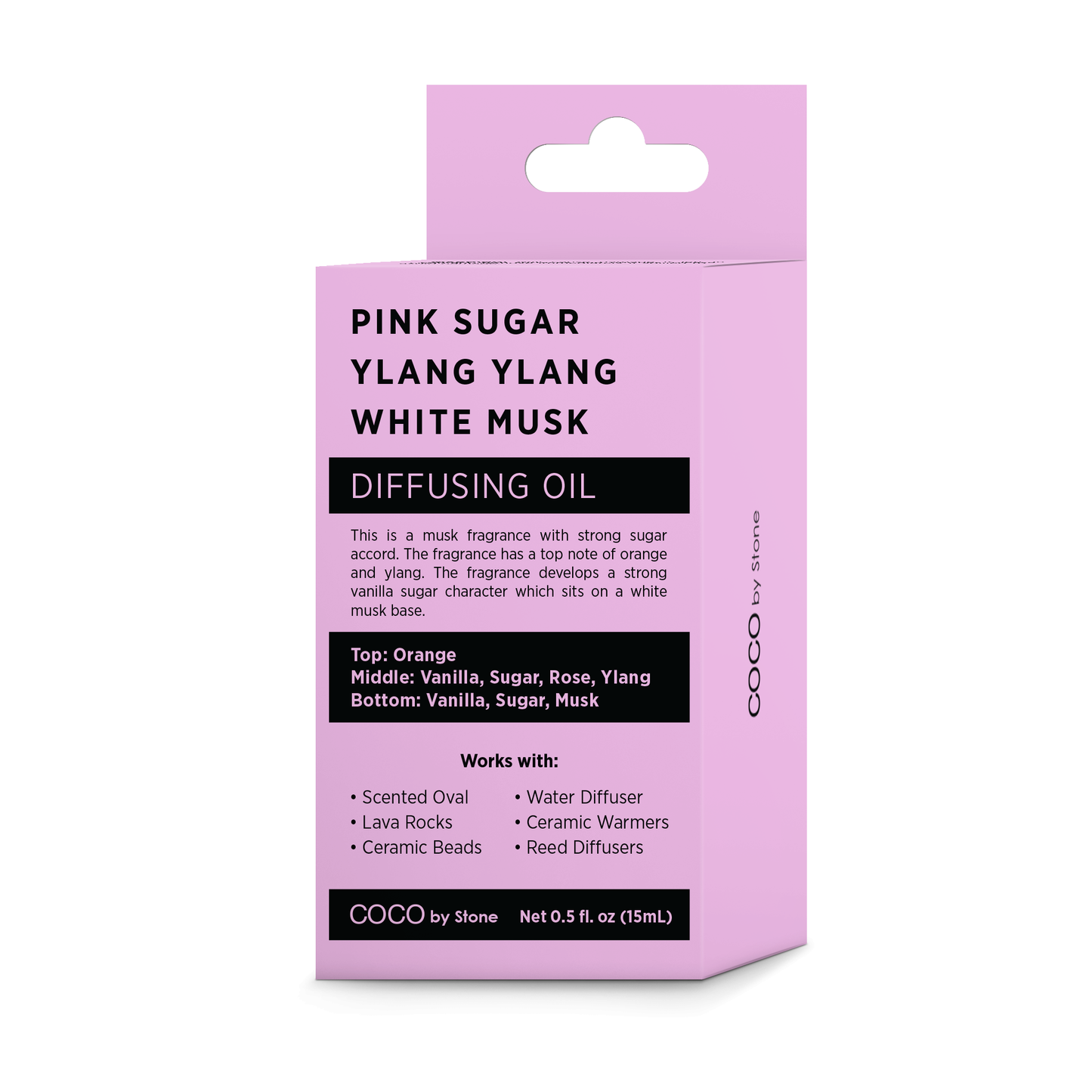 COCO by Stone - Diffusing Oil Diffusing Oil (Pink Sugar | Ylang Ylang | White Musk) COCO-DO-PYW 16 $ Lava Rock Diffusers Stone Candles Stew's Incense