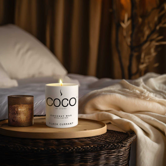 COCO Candle Black Currant Natural Coconut Apricot Wax Candle COCO6BC 24 $ Candles Stone Candles Stew's Incense