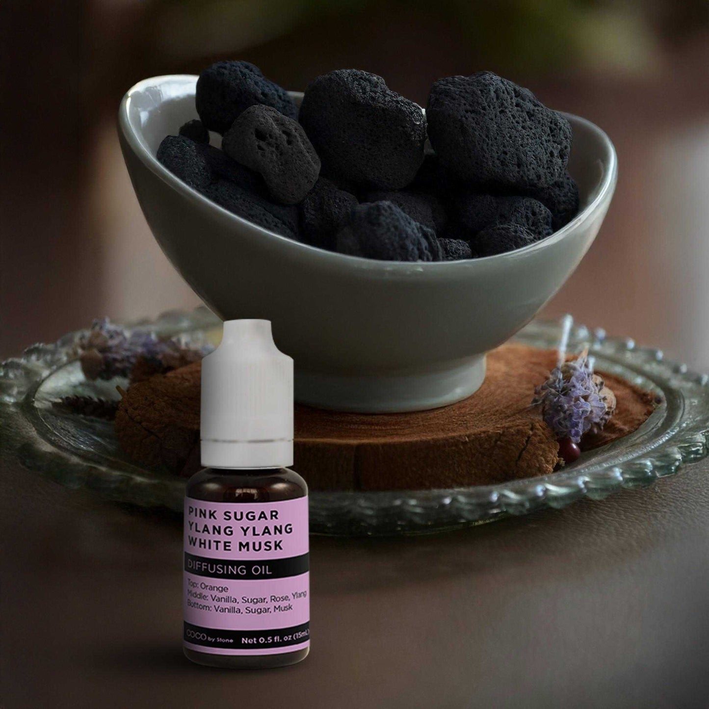 COCO by Stone - Diffusing Oil Diffusing Oil (Pink Sugar | Ylang Ylang | White Musk) COCO-DO-PYW 16 $ Lava Rock Diffusers Stone Candles Stew's Incense