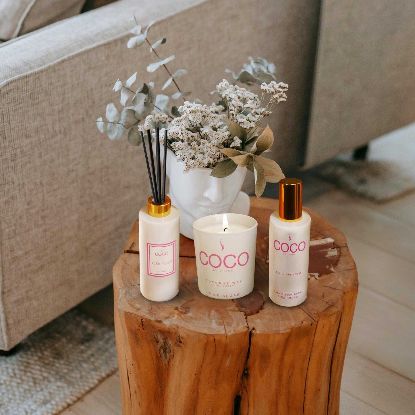 COCO All-in-One Spray 5oz Pink Sugar All-In-One Spray CRS5PS 20 $ Room Sprays Stone Candles Stew's Incense