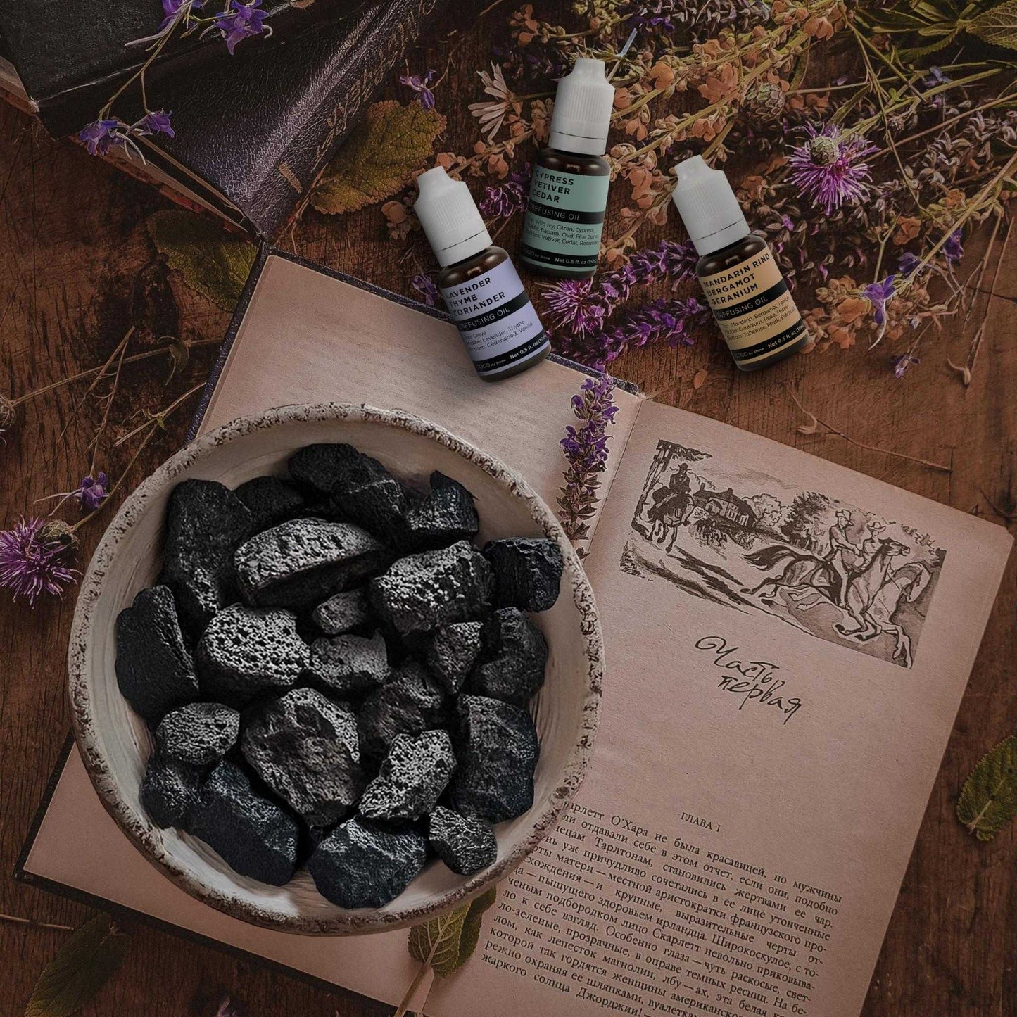 COCO by Stone - Diffusing Oil Diffusing Oil (Night Shade | Patchouli | Mahogany) COCO-DO-NPN 16 $ Lava Rock Diffusers Stone Candles Stew's Incense
