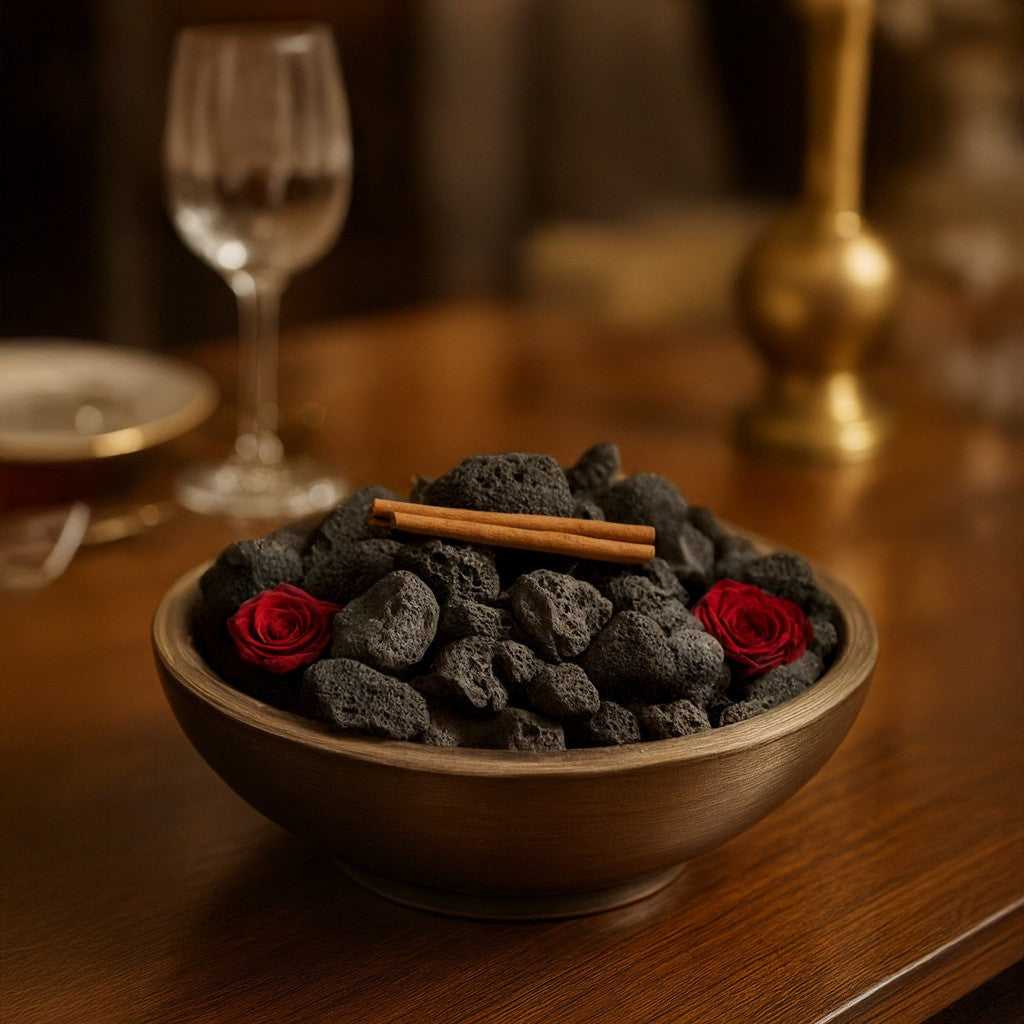 COCO Lava Rock Scented Lava Rocks (Mandarin Rind | Bergamot | Geranium) COCO-SLR-MRBG 18 $ Lava Rock Diffusers Stone Candles Stew's Incense