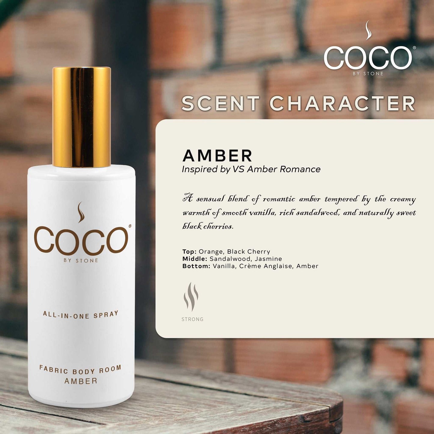 COCO All-in-One Spray 5oz Amber All-In-One Spray CRS5AM 20 $ Room Sprays Stone Candles Stew's Incense