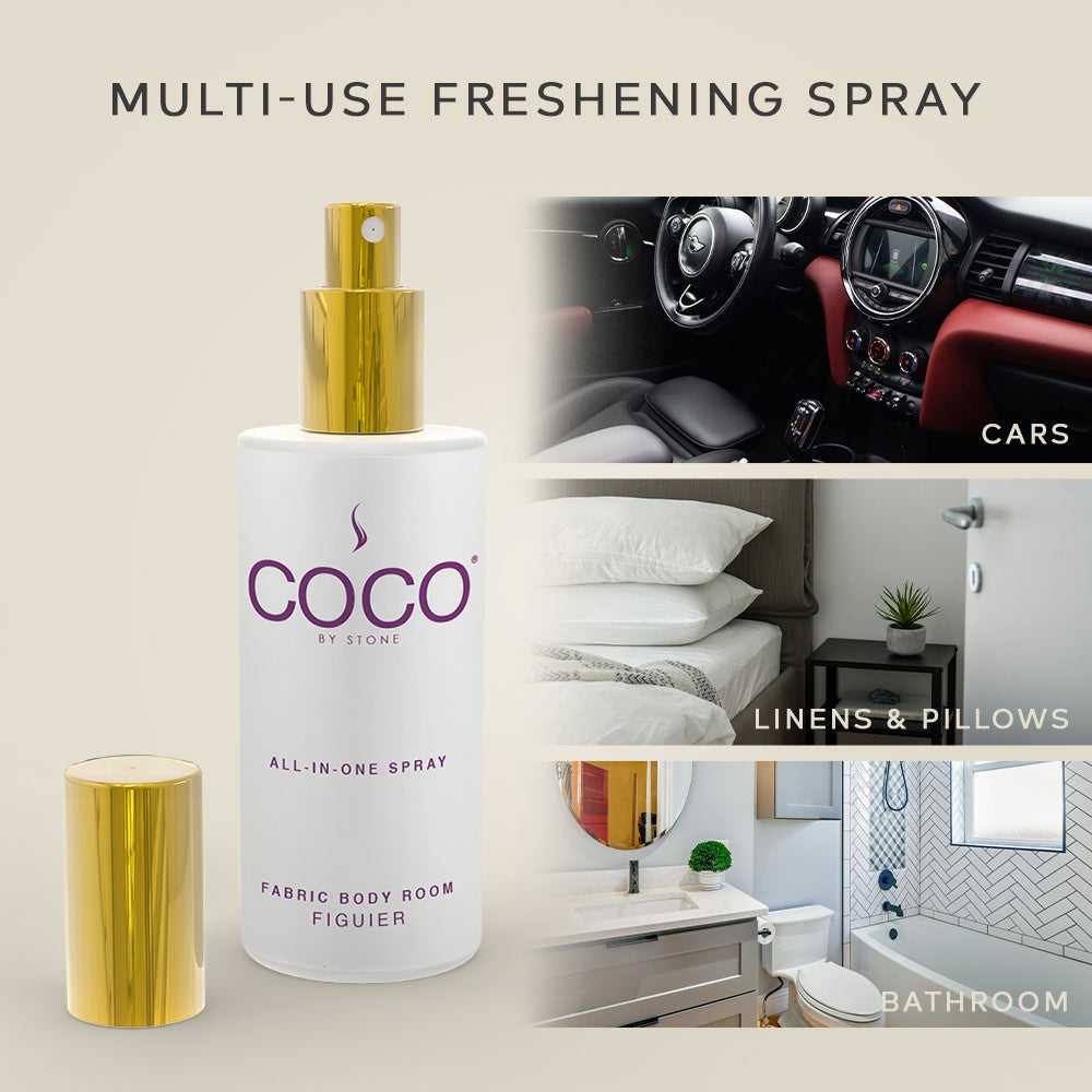 COCO All-in-One Spray 5oz Figuier All-In-One Spray CRS5FI 20 $ Lava Rock Diffusers Stone Candles Stew's Incense