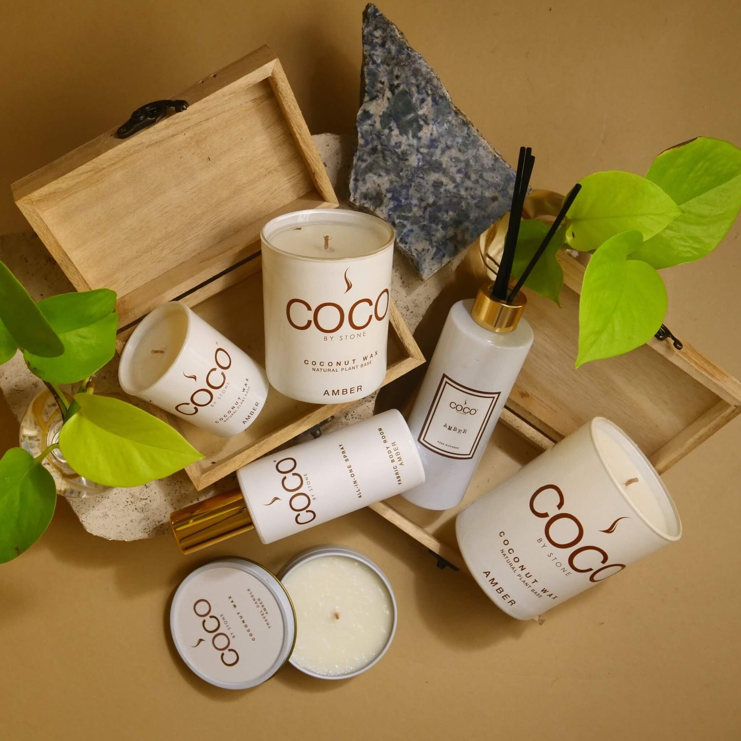 COCO All-in-One Spray 5oz Amber All-In-One Spray CRS5AM 20 $ Room Sprays Stone Candles Stew's Incense