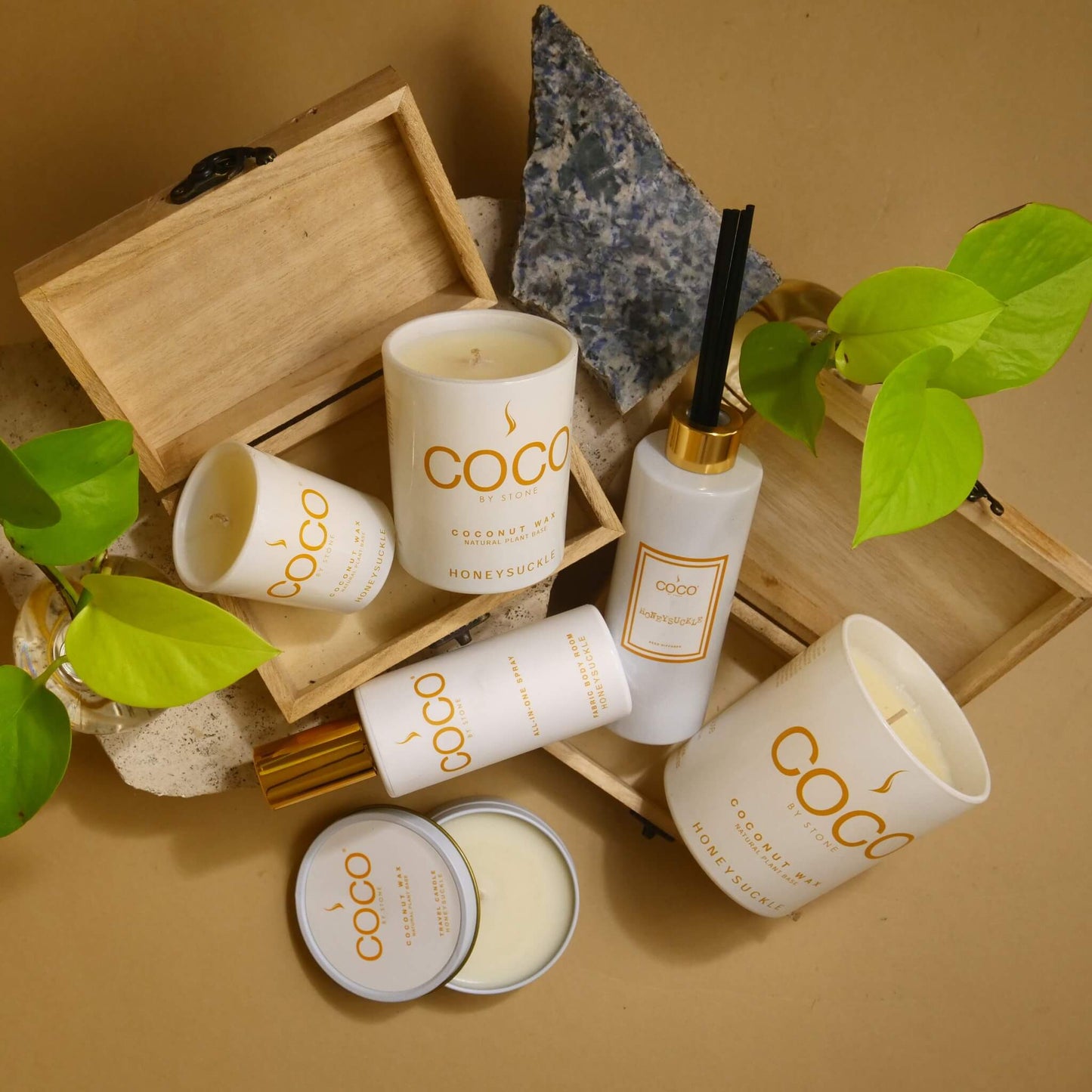 COCO All-in-One Spray 5oz Honeysuckle All-In-One Spray CRS5HO 20 $ Room Sprays Stone Candles Stew's Incense