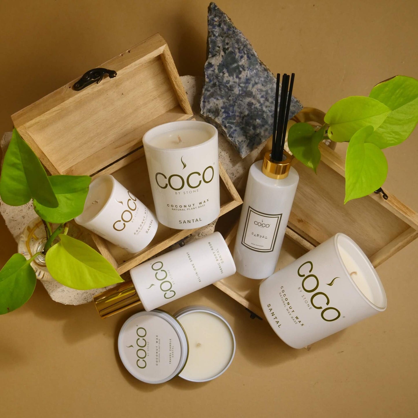 COCO All-in-One Spray 5oz Santal All-In-One Spray CRS5SA 20 $ Room Sprays Stone Candles Stew's Incense