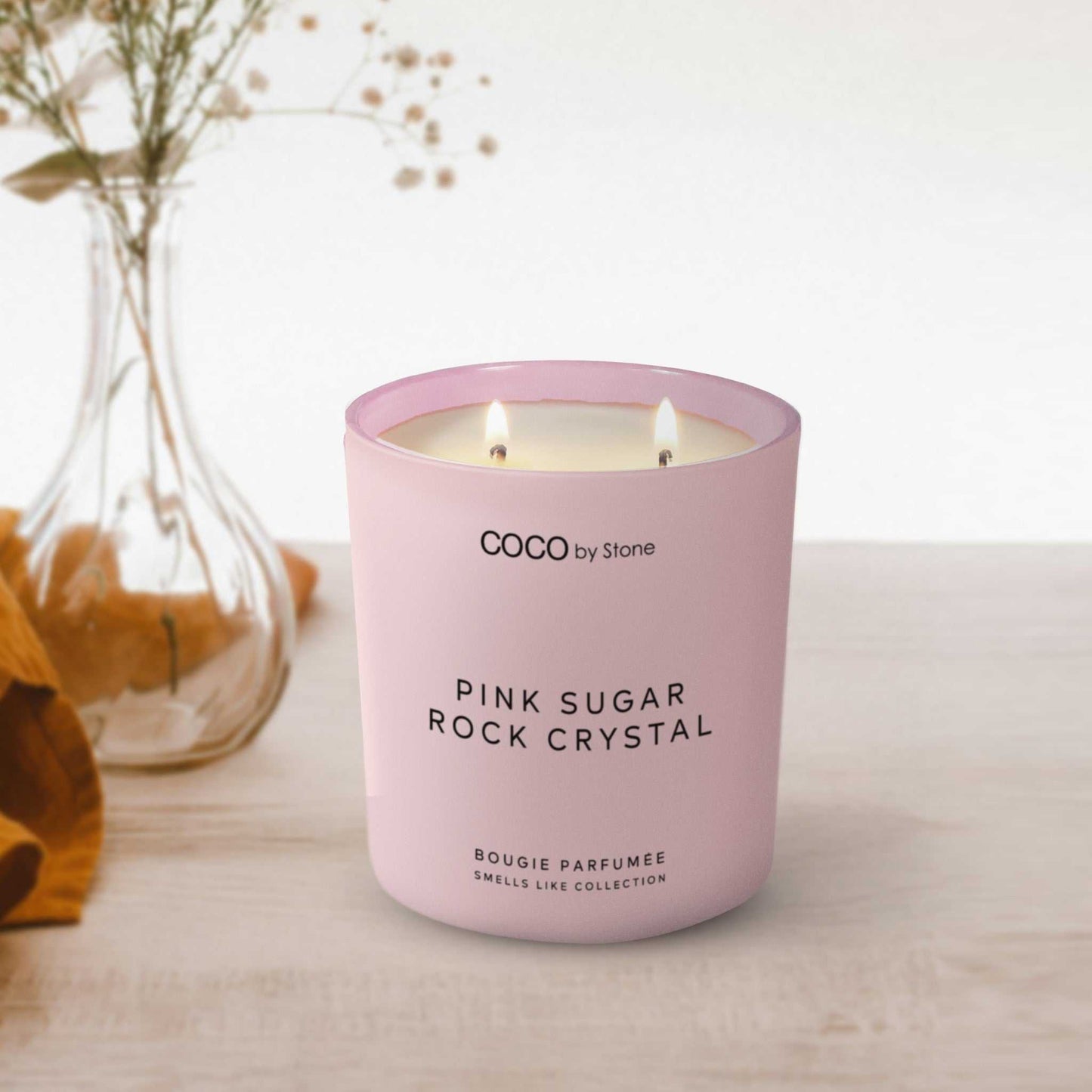 Smells Like Candle 11oz Smells Like Pink Sugar Rock Crystal Candle GLH11-1-2023 32 $ Candles Stone Candles Stew's Incense