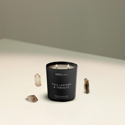 Smells Like Candle 11oz Smells Like Talc Leather & Tobacco Candle GLF11-1-2023 32 $ Candles Stone Candles Stew's Incense