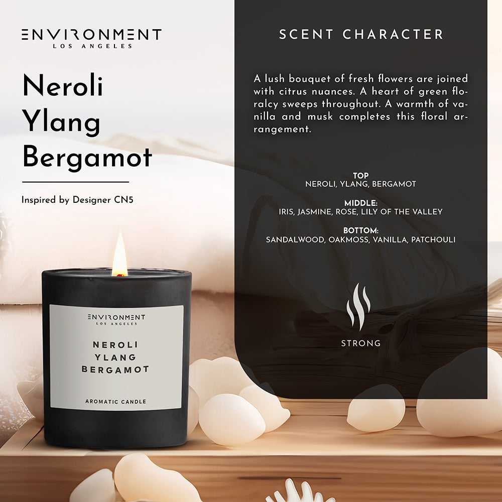 Environment - Candle 8oz Neroli | Ylang | Bergamot Candle with Lid and Box (Inspired by Chanel Chanel #5®) EN-CAN8-CHAN5 48 $ Candles Stone Candles Stew's Incense