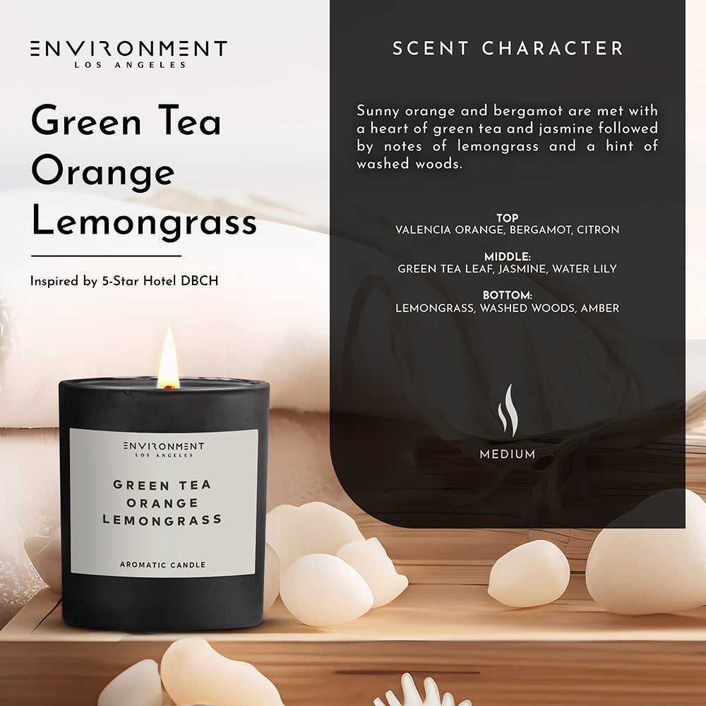 Environment - Candle (Hotel Aromatics) 8oz Green Tea | Orange | Lemongrass Candle with Lid and Box (Inspired by Delano Beach Club Hotel®) EN-CAN8-DELANO 48 $ Candles Stone Candles Stew's Incense
