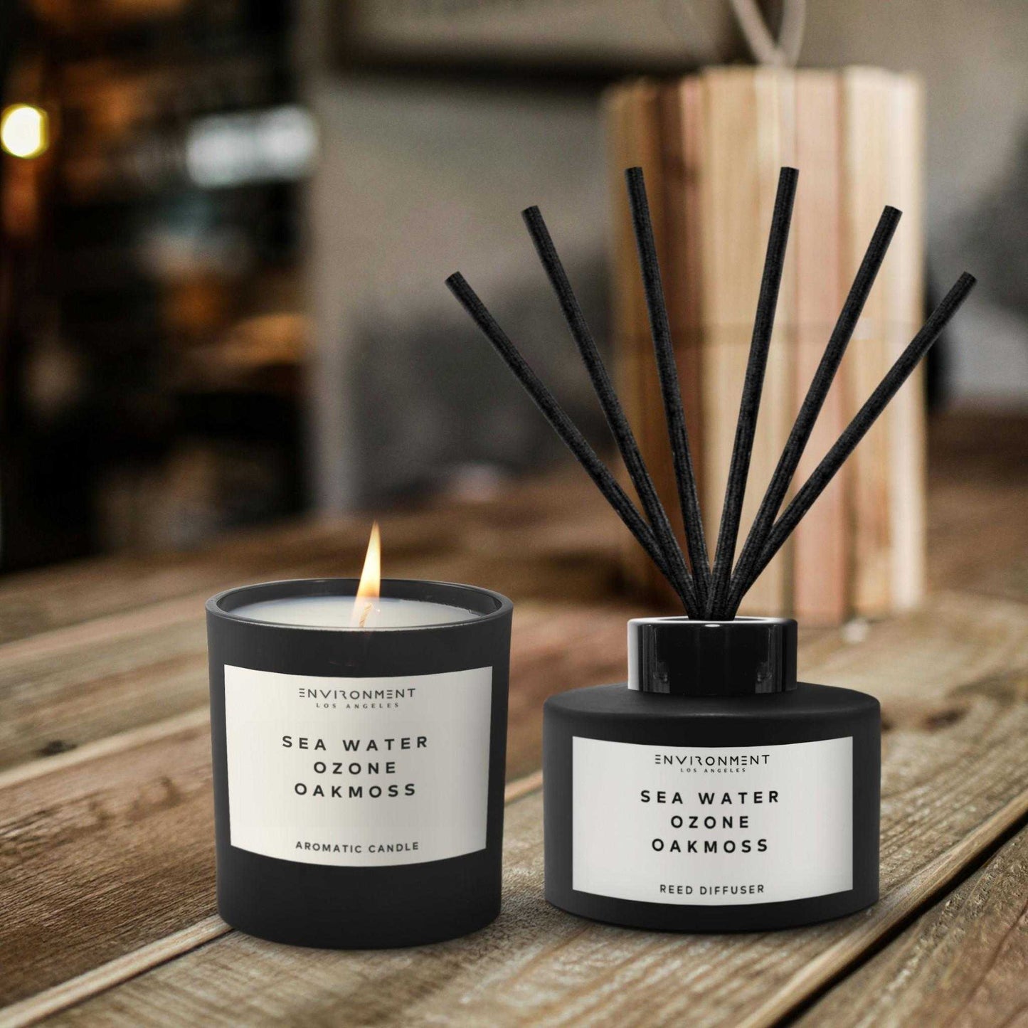 Environment - Candle 8oz Sea Water | Ozone | Oakmoss Candle with Lid and Box (Inspired by Davidoff Cool Water®) EN-CAN8-COOLWATER 48 $ Candles Stone Candles Stew's Incense