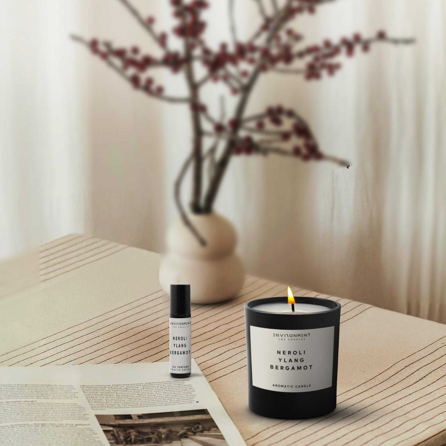 Environment - Candle 8oz Neroli | Ylang | Bergamot Candle with Lid and Box (Inspired by Chanel Chanel #5®) EN-CAN8-CHAN5 48 $ Candles Stone Candles Stew's Incense