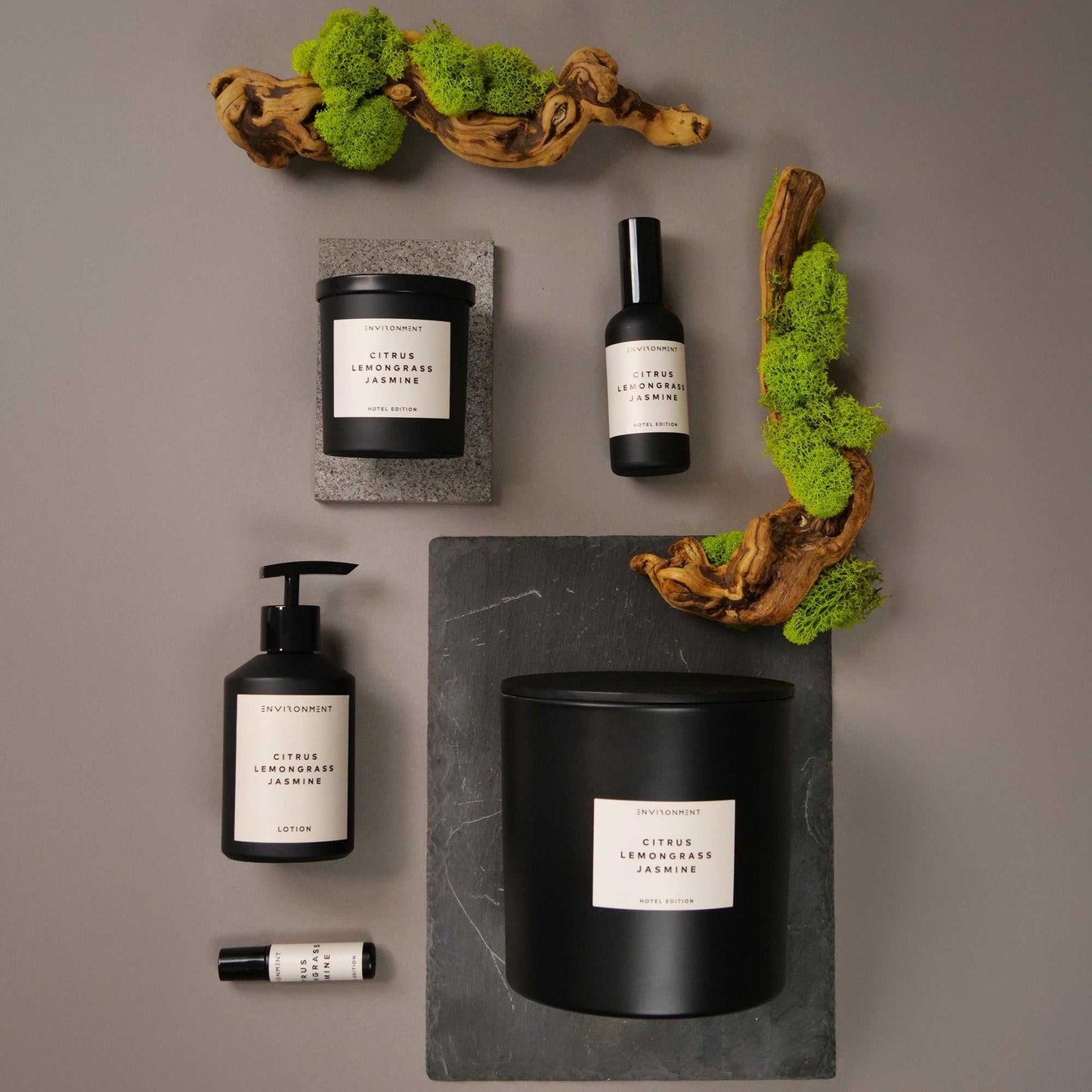 Environment - Candle (Hotel Aromatics) 8oz Citrus | Lemongrass | Jasmine Candle with Lid and Box (Inspired by W Hotel®) EN-CAN8-WHOTEL 48 $ Candles Stone Candles Stew's Incense
