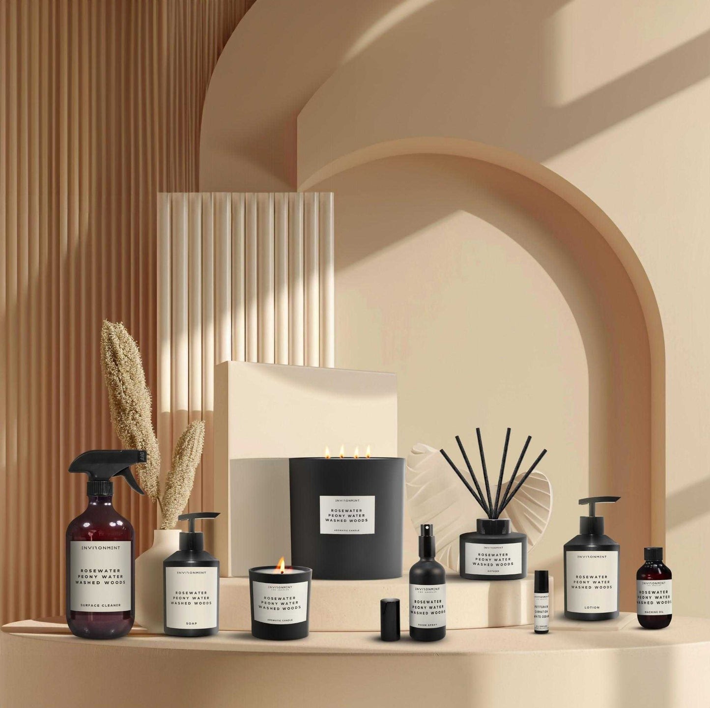 Environment - Candle 8oz Rosewater | Peony Water | Washed Woods Candle with Lid and Box (Inspired by Issey Miyake L'Eau d'Issey®) EN-CAN8-ISSEY 48 $ Candles Stone Candles Stew's Incense