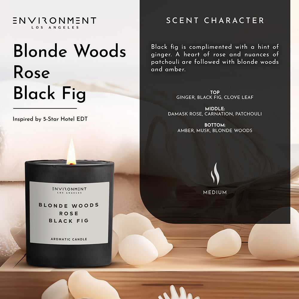 Environment - Candle (Hotel Aromatics) 8oz Blonde Woods | Rose | Black Fig Candle with Lid and Box (Inspired by The EDITION Hotel®) EN-CAN8-EDITION 48 $ Candles Stone Candles Stew's Incense