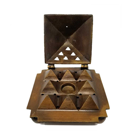Incense Burner Solid Brass Egyption 9 Pyramid Cone Burner CB4 19 $ Shop All The Witches Sage LLC Stew's Incense