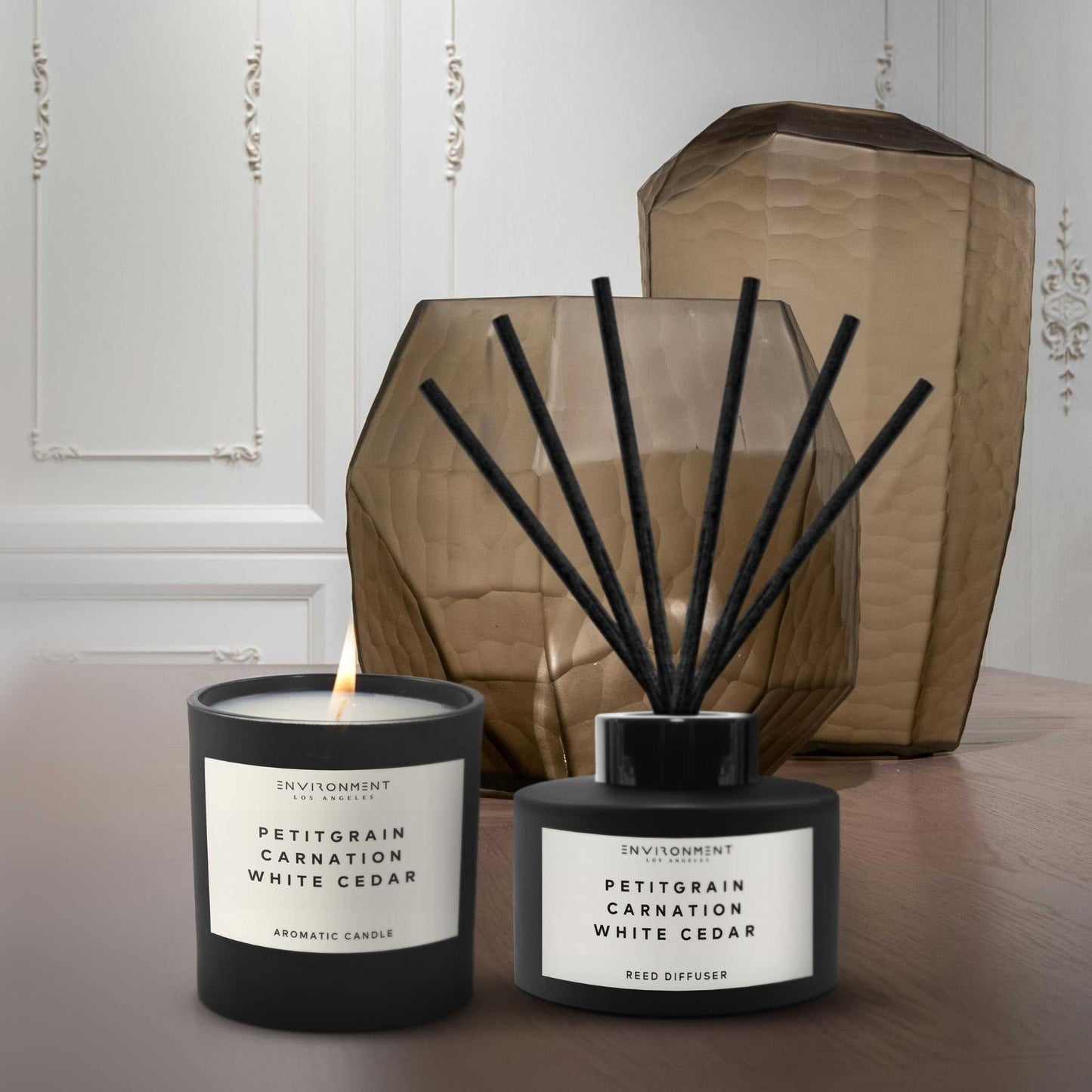 Environment - Candle 8oz Petitgrain | Carnation | White Cedar Candle (Inspired by YSL L'Homme®) EN-CAN8-YSL 48 $ Candles Stone Candles Stew's Incense