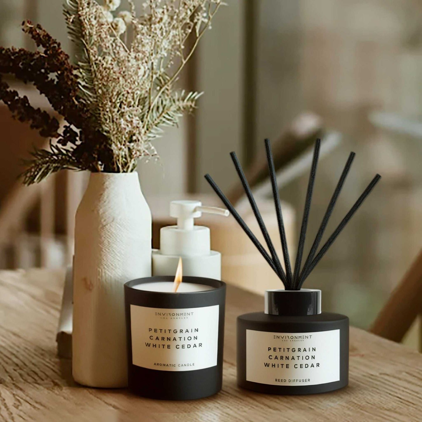 Environment - Candle 8oz Petitgrain | Carnation | White Cedar Candle (Inspired by YSL L'Homme®) EN-CAN8-YSL 48 $ Candles Stone Candles Stew's Incense