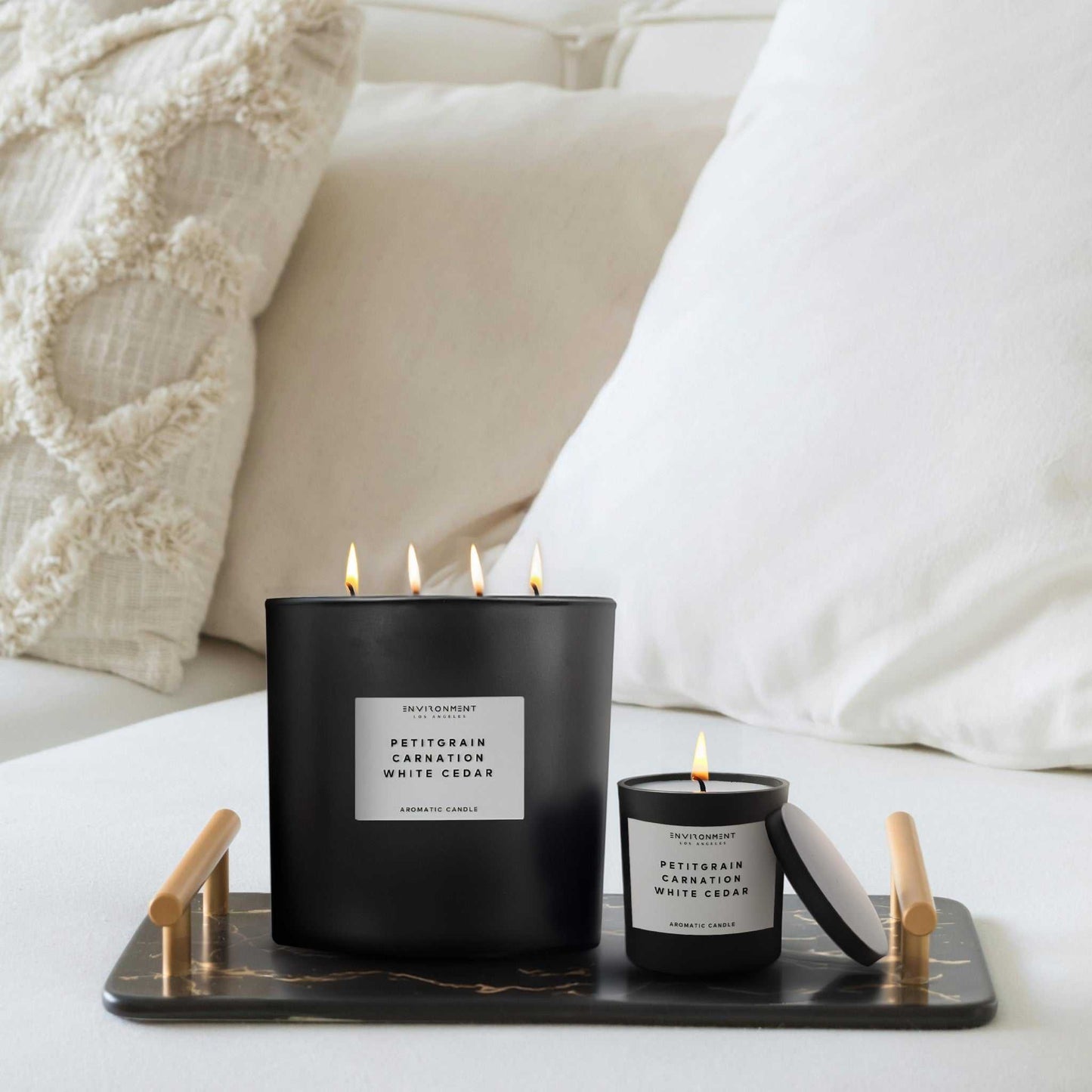 Environment - Candle 8oz Petitgrain | Carnation | White Cedar Candle (Inspired by YSL L'Homme®) EN-CAN8-YSL 48 $ Candles Stone Candles Stew's Incense