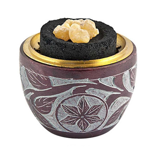Incense Burner Floral Carved Screen Charcoal Burner SBR372 12 $ Shop All The Witches Sage LLC Stew's Incense