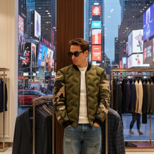 Men Jackets Mens Camouflage Bomber Jacket OPMJ0924B1-BLK-XS 69 $ Coats Onetify Stew's Incense