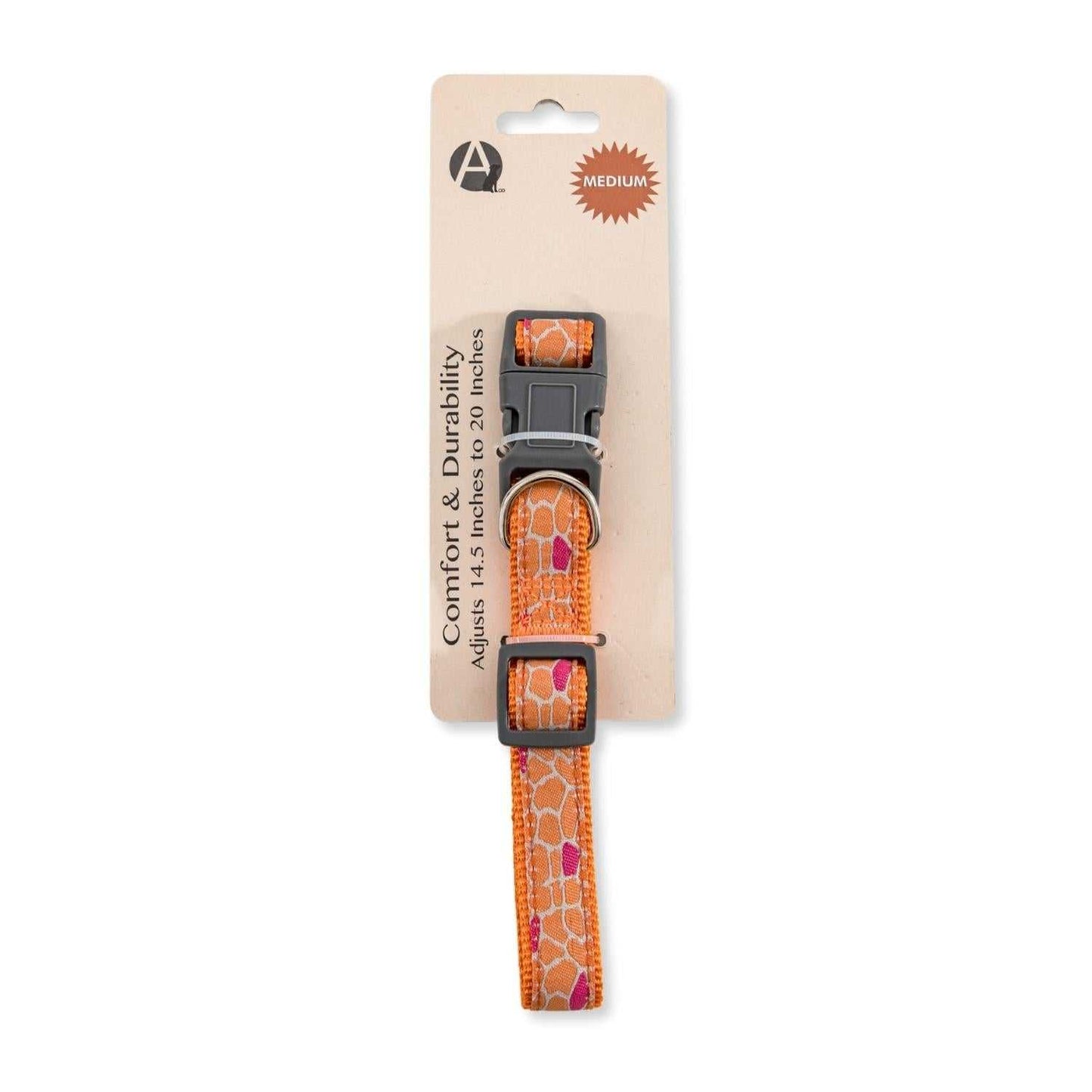 Pet Leashes Nylon Dog Collar with Embroidered Giraffe Design/Animal Print, Secure & Adjustable Fit SMH-102 GIR 12 $ Pet Lovers Store American Pet Supplies Stew's Incense