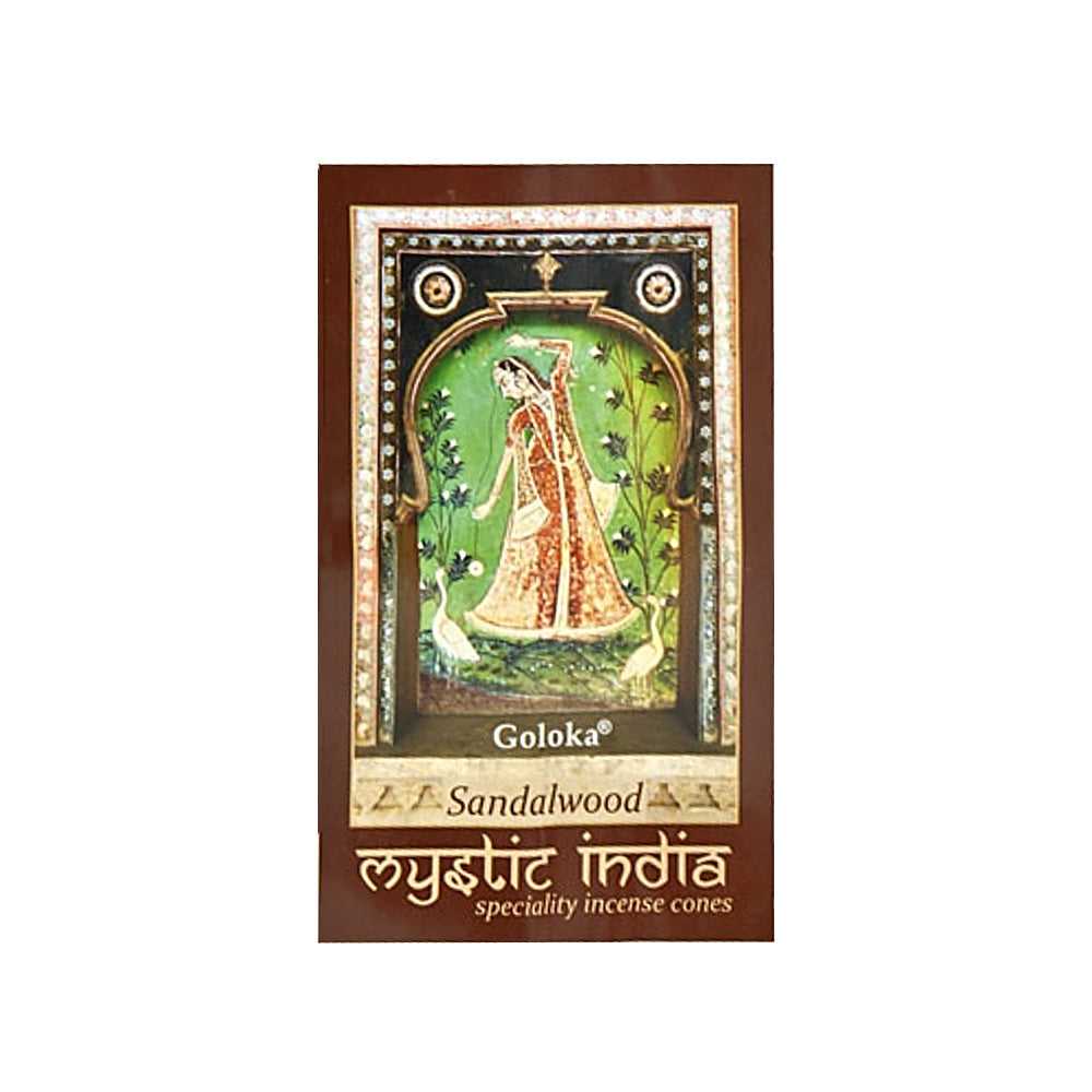 Incense Goloka Mystic India Sandalwood Incense Cones GLC53 1 $ The Witches Sage LLC Stew's Incense