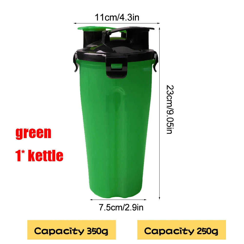 2 in 1 Portable Pet Water Food Container with Folding Silicone Dog Bowls Outdoor Travel Cat Dog Supplies Feeder Cup Water Bottle