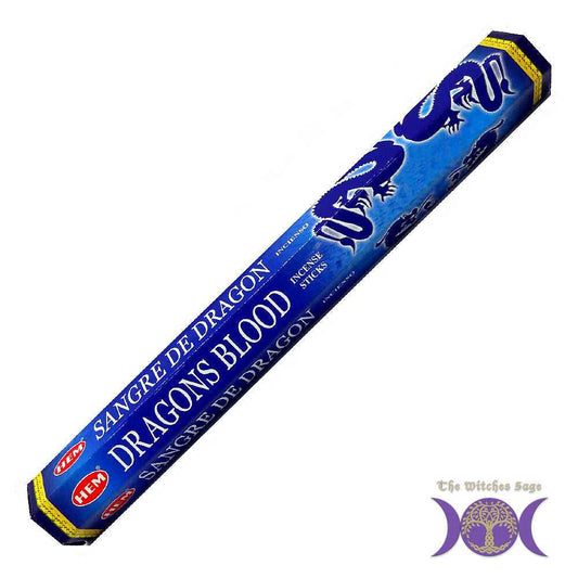 Incense HEM Dragon's Blood Blue Incense Sticks HM324B 1 $ The Witches Sage LLC Stew's Incense
