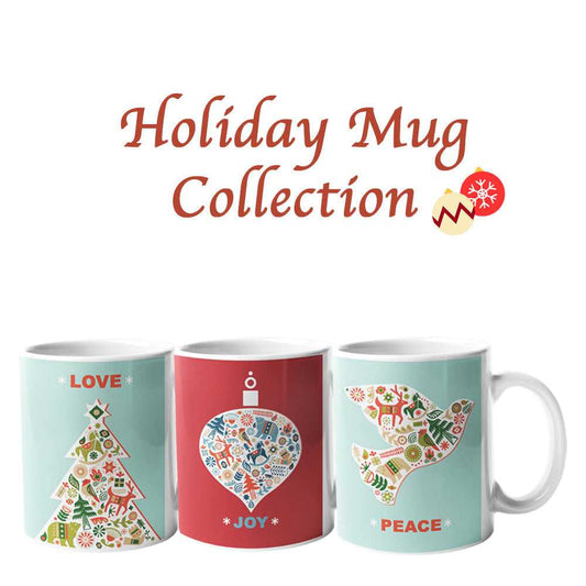 Mug Joy, Love, Peace Holiday 3 Coffee Tea Mug Set CMGC051709K 56 $ Mugs Onetify Stew's Incense