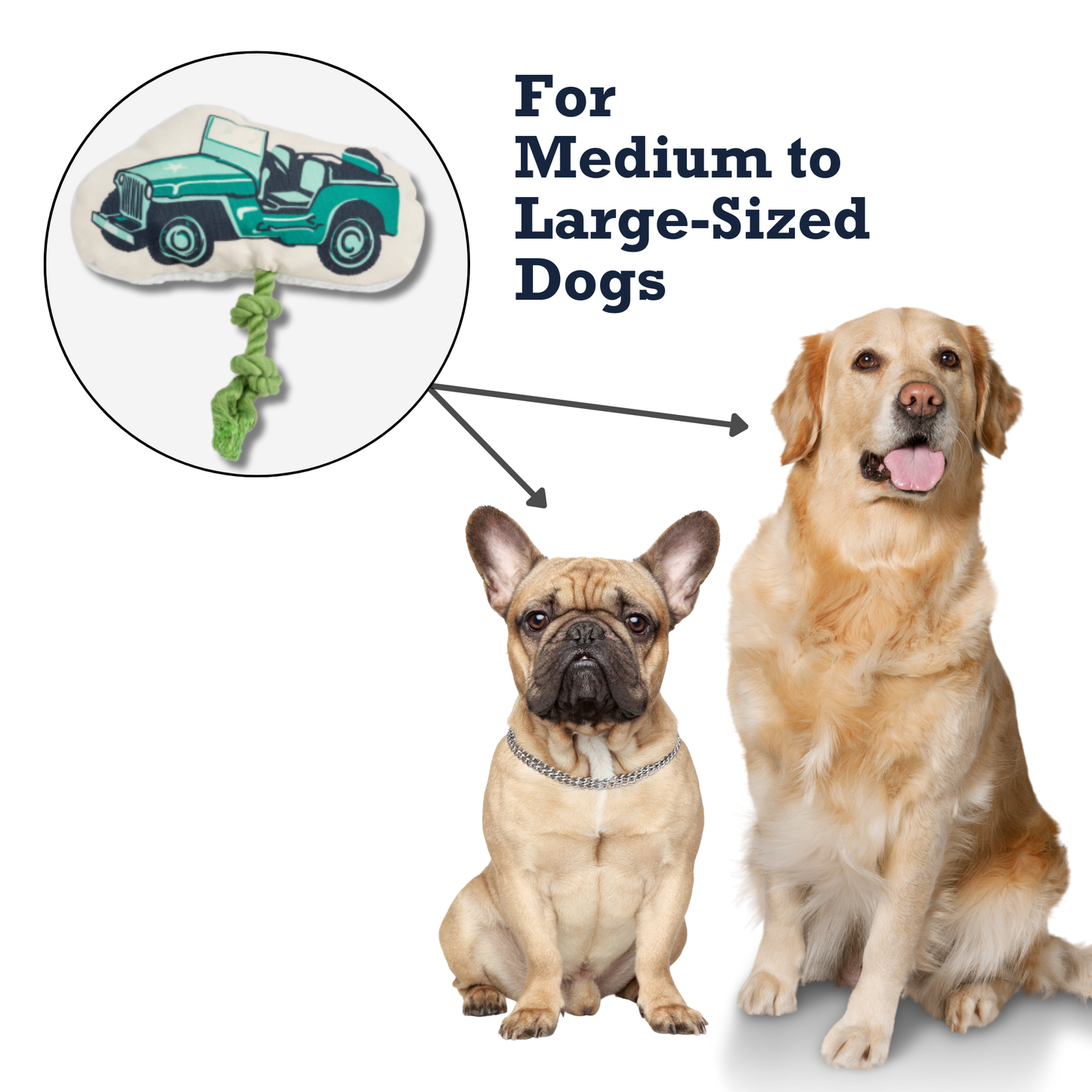 Canvas Plush Country Living Retro Army Jeep with Squeaker & Crinkle Paper Plush Dog Toy HOM231 12 $ Shop All American Pet Supplies Stew's Incense