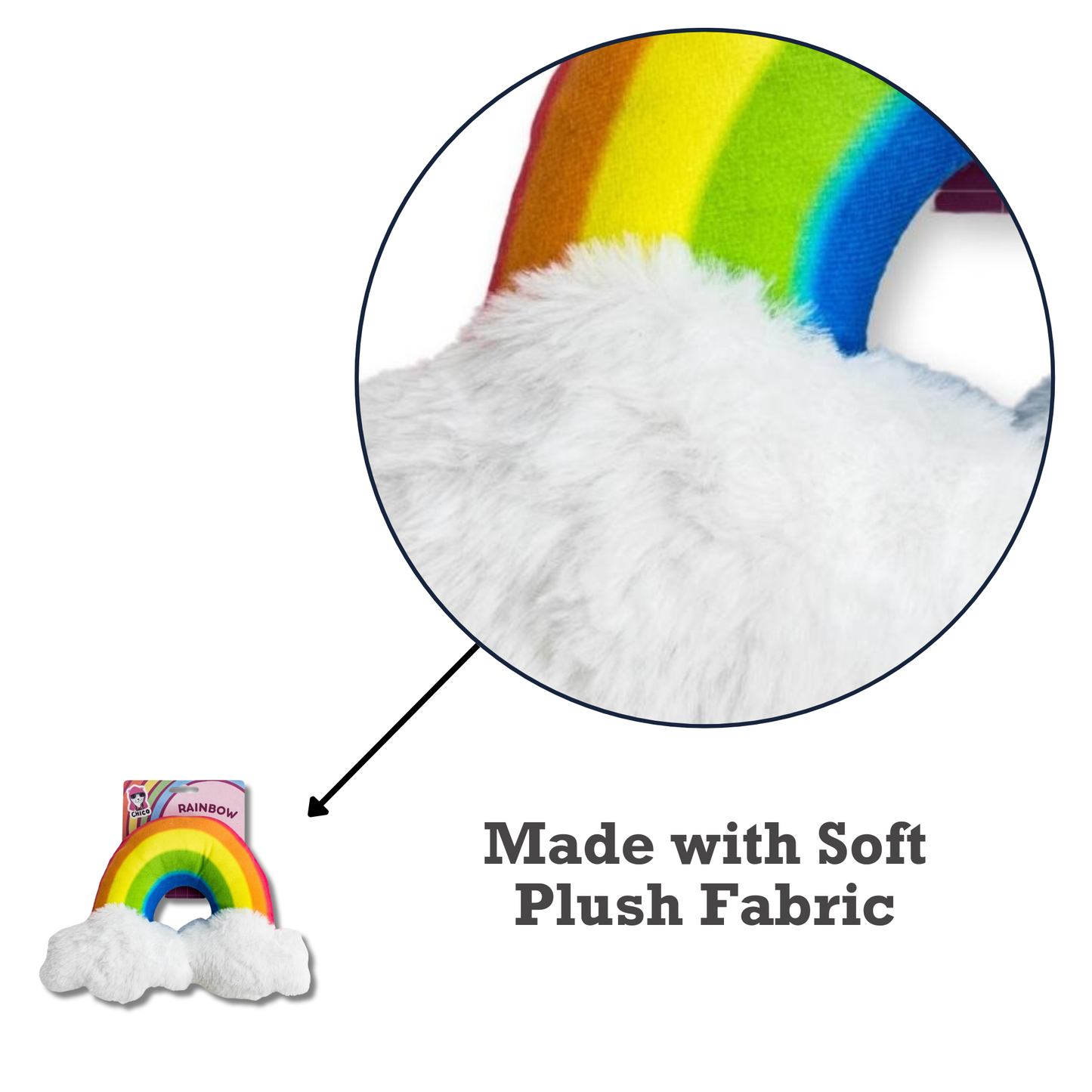 Chew Toys Enchanted Rainbow Magical with Squeaker & Crinkle Paper Plush Dog Toy HOM236 14 $ Pet Lovers Store American Pet Supplies Stew's Incense