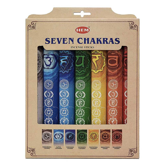 Incense HEM Seven Chakras Incense - Deluxe Boxed Gift Set HM902 13 $ Shop All The Witches Sage LLC Stew's Incense