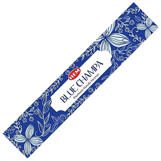 Incense HEM Blue Champa Premium Masala Incense Sticks (Nature Series) ST015-BC 1 $ Shop All The Witches Sage LLC Stew's Incense