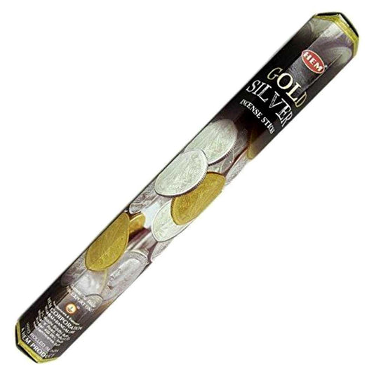 Incense Hem Gold Silver Incense Sticks 0084 (GLSI) 1 $ Shop All The Witches Sage LLC Stew's Incense