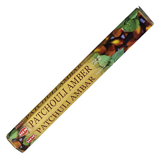 Incense Hem Patchouli Amber Incense Sticks 1608 (PAM20) 1 $ Shop All The Witches Sage LLC Stew's Incense