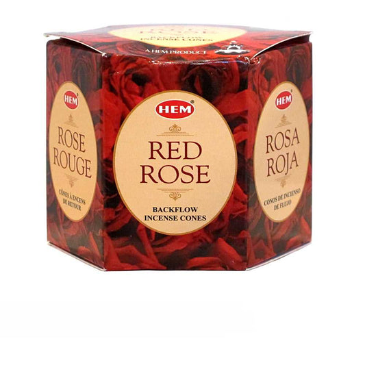 Incense Hem Red Rose Backflow Incense Cones HBFC-RR 4 $ Shop All The Witches Sage LLC Stew's Incense