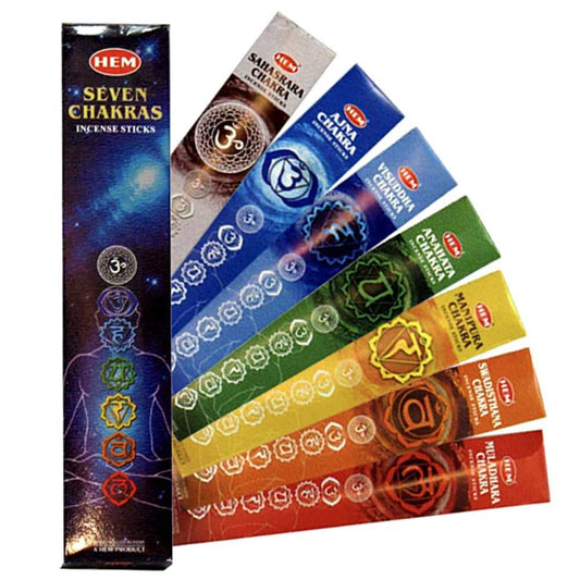 Incense HEM Seven Chakras Incense Sticks - Pack 7CH 2 $ Shop All The Witches Sage LLC Stew's Incense