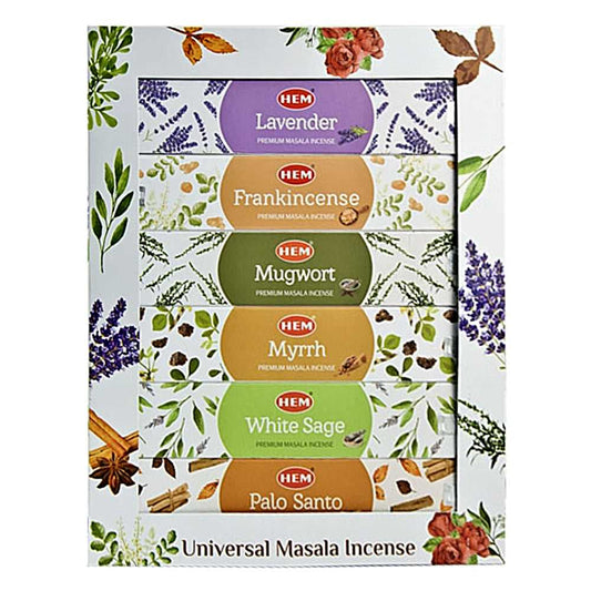 Incense Hem Universal Masala Gift Pack Incense HM904 12 $ Shop All The Witches Sage LLC Stew's Incense