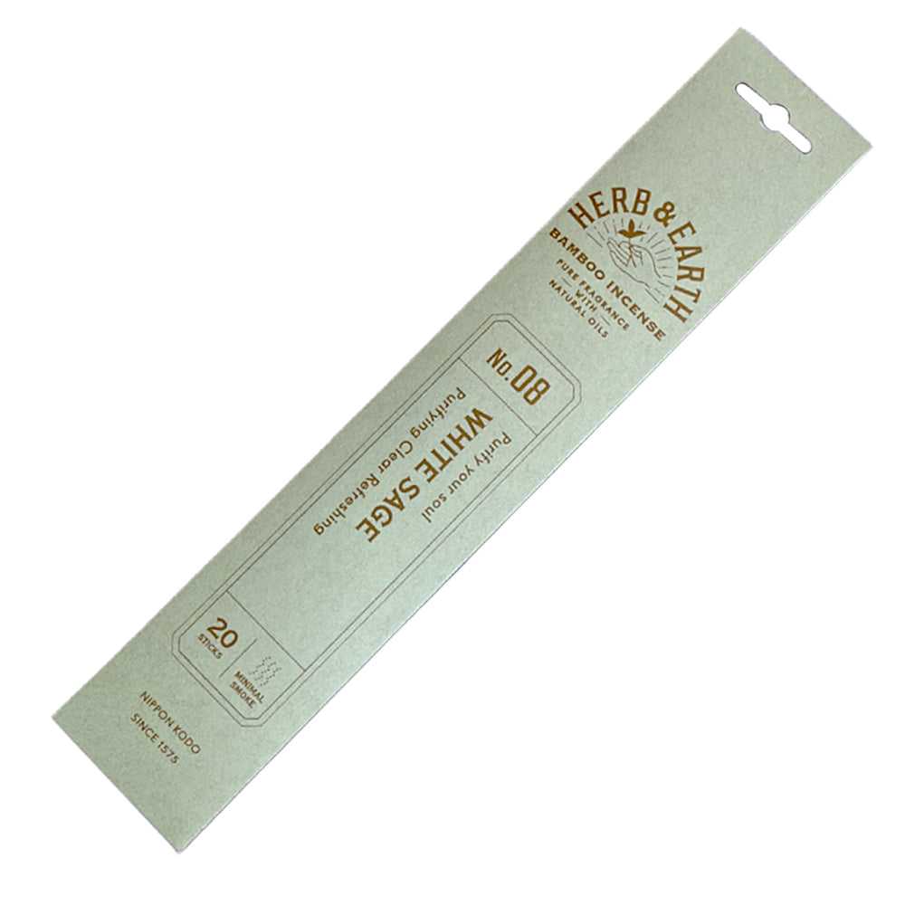 Incense Herb & Earth White Sage Bamboo Incense Sticks (Nippon Kodo) 70008 4 $ Shop All The Witches Sage LLC Stew's Incense