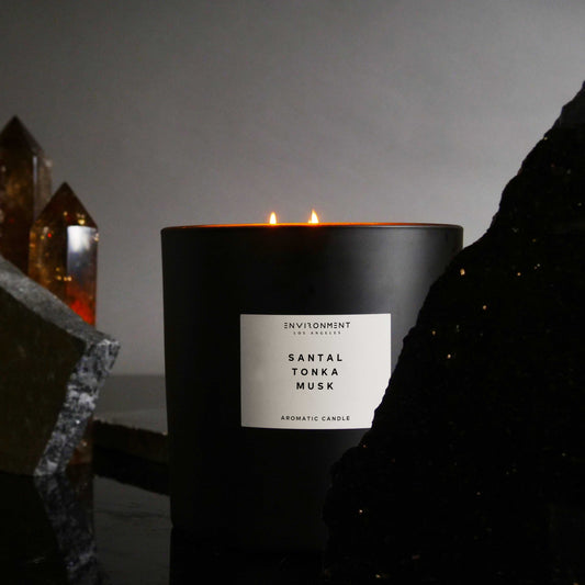 Environment - Candle (Hotel Aromatics) 55oz Santal | Tonka | Musk Candle (Inspired by Le Labo Santal® and 1 Hotel®) EN-CAN55-1HOTEL 139 $ Candles Stone Candles Stew's Incense