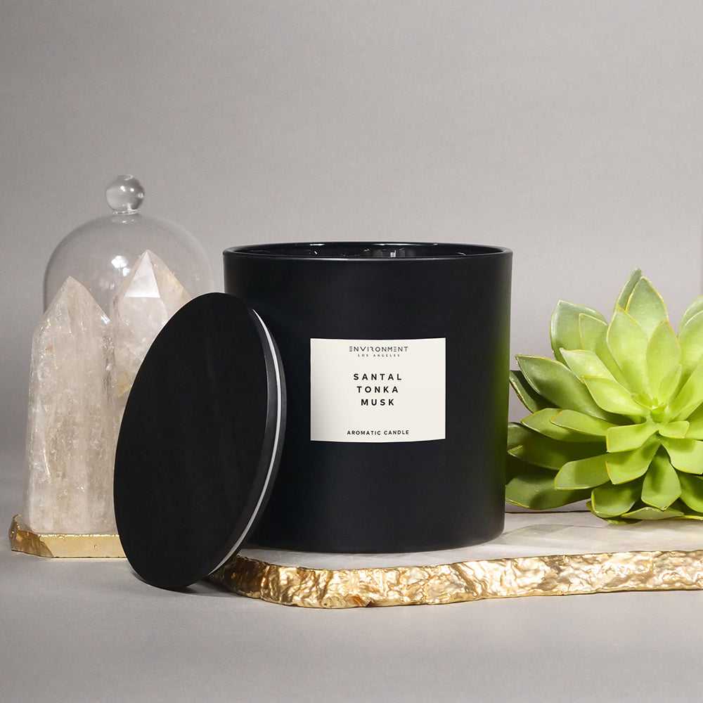 Environment - Candle (Hotel Aromatics) 55oz Santal | Tonka | Musk Candle (Inspired by Le Labo Santal® and 1 Hotel®) EN-CAN55-1HOTEL 139 $ Candles Stone Candles Stew's Incense