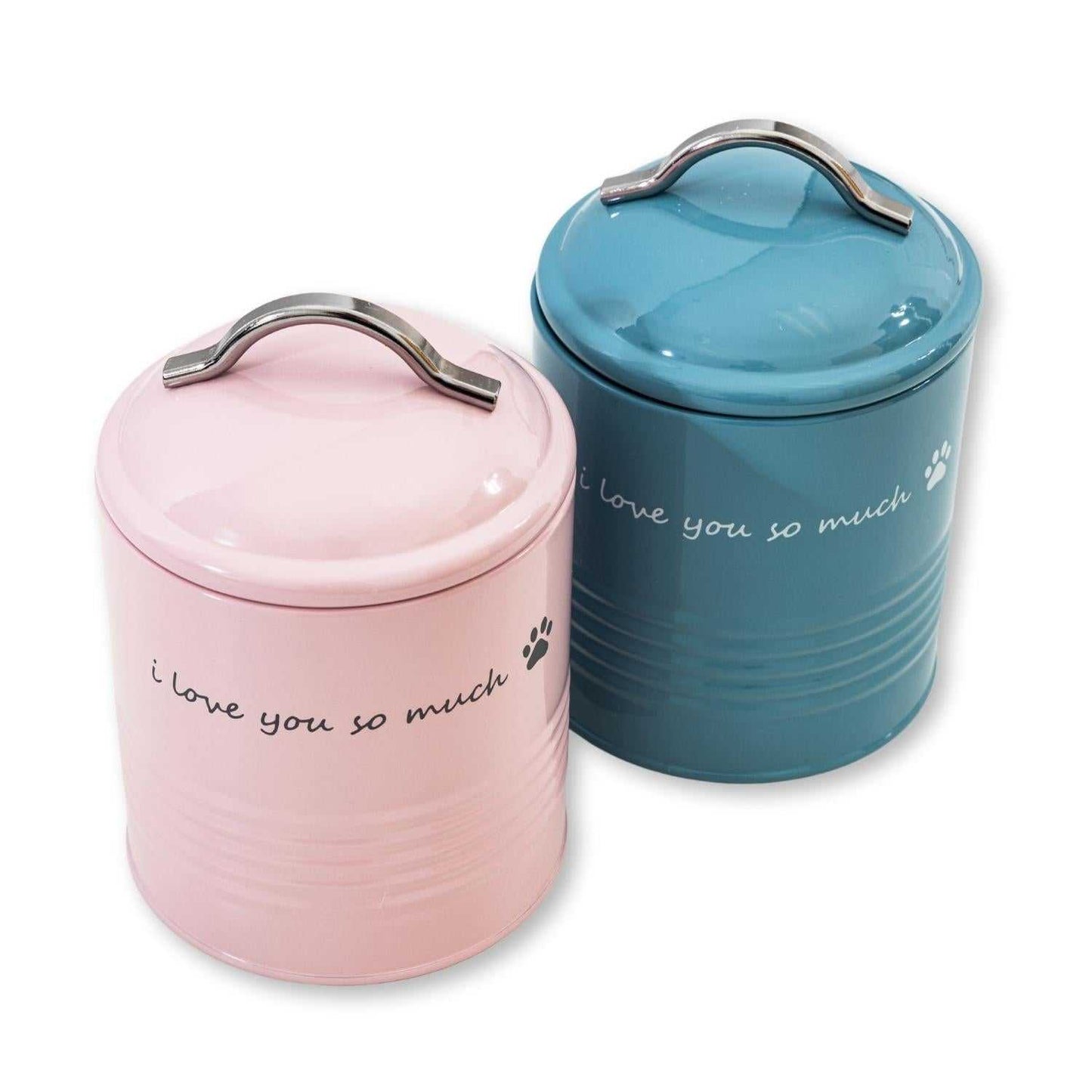 Treat Jar "I Love You So Much" Dog Treat Canister Gift Set – Pink & Blue PL3300 28 $ Pet Lovers Store American Pet Supplies Stew's Incense
