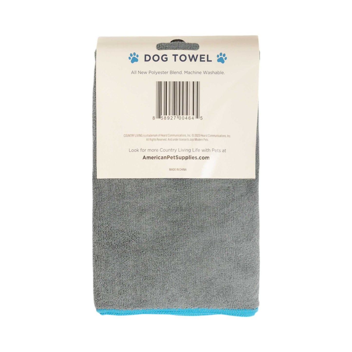 Towels Country Living Large Gray Microfiber Dog Bath Towel with Teal Embroidered Paw Print CL-1006 14 $ Pet Lovers Store American Pet Supplies Stew's Incense