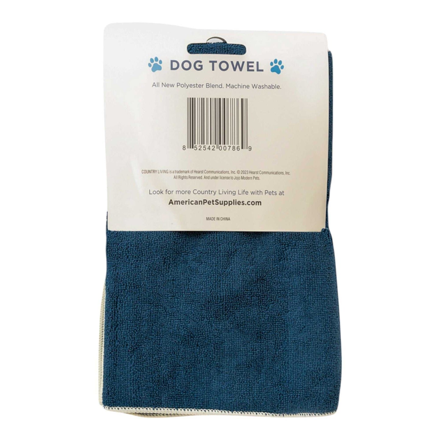 Towels Country Living Large Marine Blue Microfiber Dog Bath Towel with Embroidered Paw Print CL-1005 14 $ Pet Lovers Store American Pet Supplies Stew's Incense