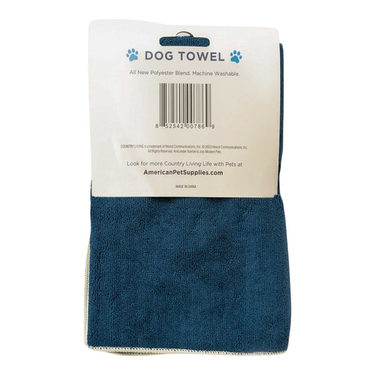 Towels Country Living Large Marine Blue Microfiber Dog Bath Towel with Embroidered Paw Print CL-1005 14 $ Pet Lovers Store American Pet Supplies Stew's Incense